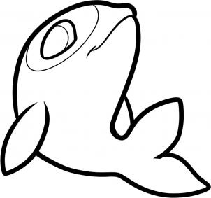 302x283 How To Draw How To Draw A Killer Whale For Kids - Killer Whale Sketch