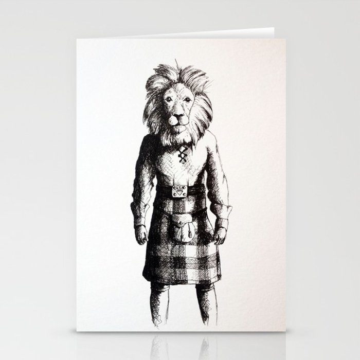 700x700 Lion In Kilt (Sketch) Stationery Cards By Lordcolinoneal Society6 - Kilt Sketch