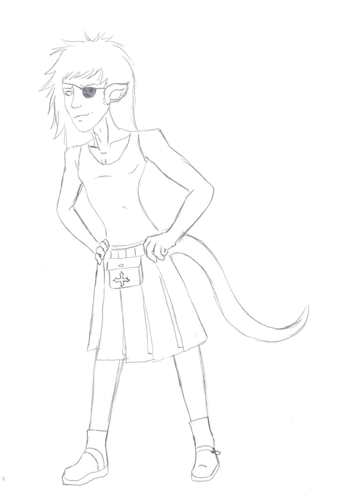 700x1013 Sketch Tag Bill Wearing A Kilt By Nekozruleme - Kilt Sketch