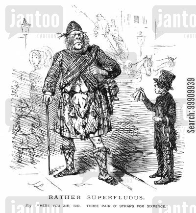 400x435 Kilt Cartoons - Kilt Sketch