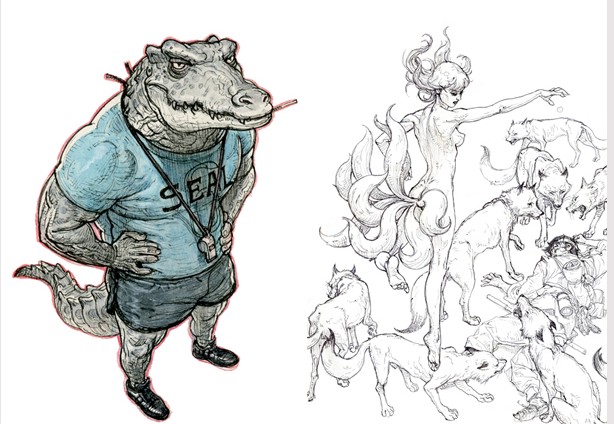 614x424 Imports Asian Imports Kim Jung Gi 2011 Sketch Collection - Kim Jung Gi Sketch