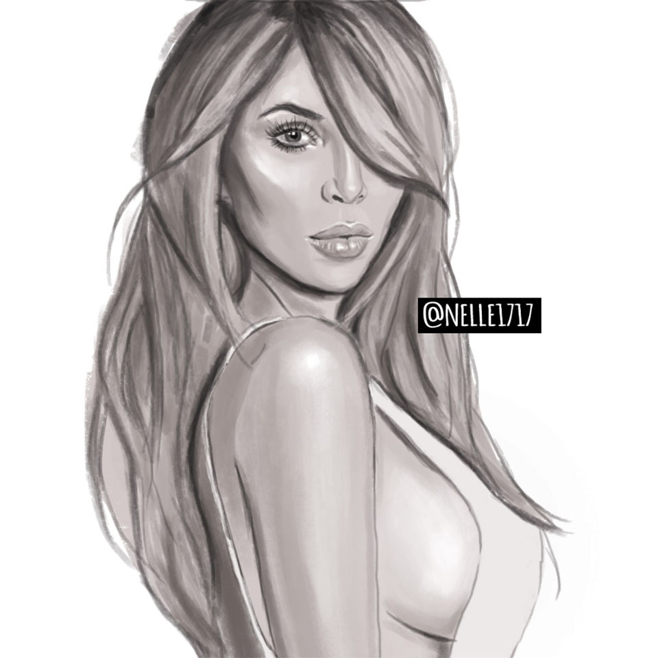 960x960 Kim Kardashian Sketch - Kim Kardashian Sketch