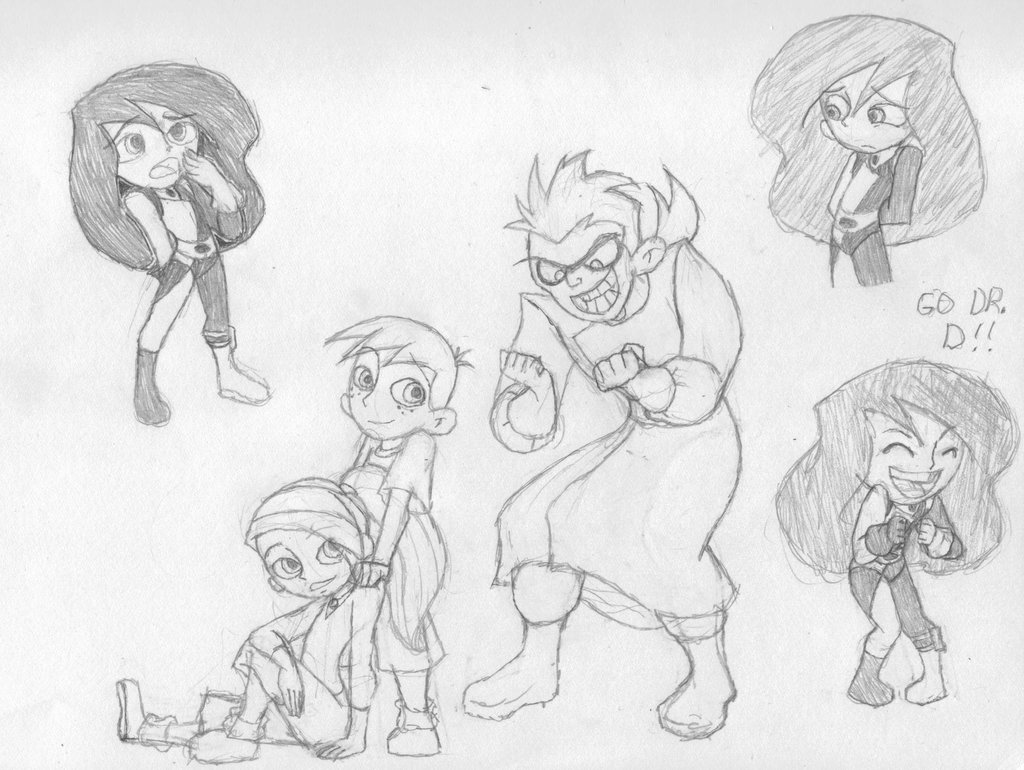 1024x770 Kim Possible Sketches By Sebriar - Kim Possible Sketch