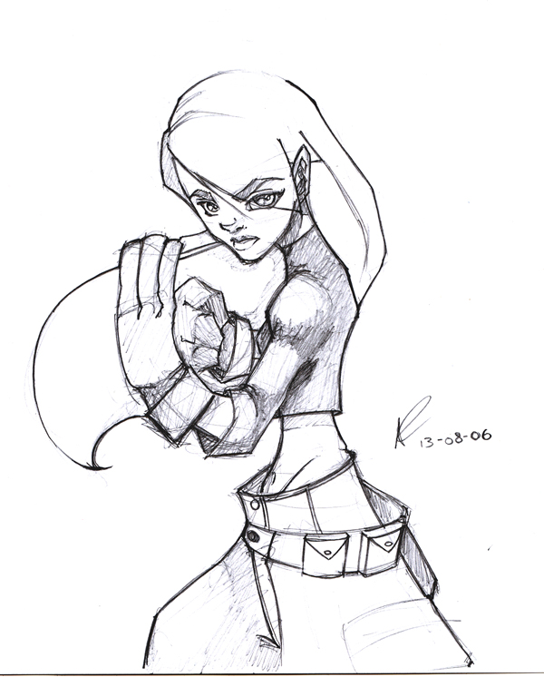 600x746 Kim Possible Sketch By Dullsville - Kim Possible Sketch