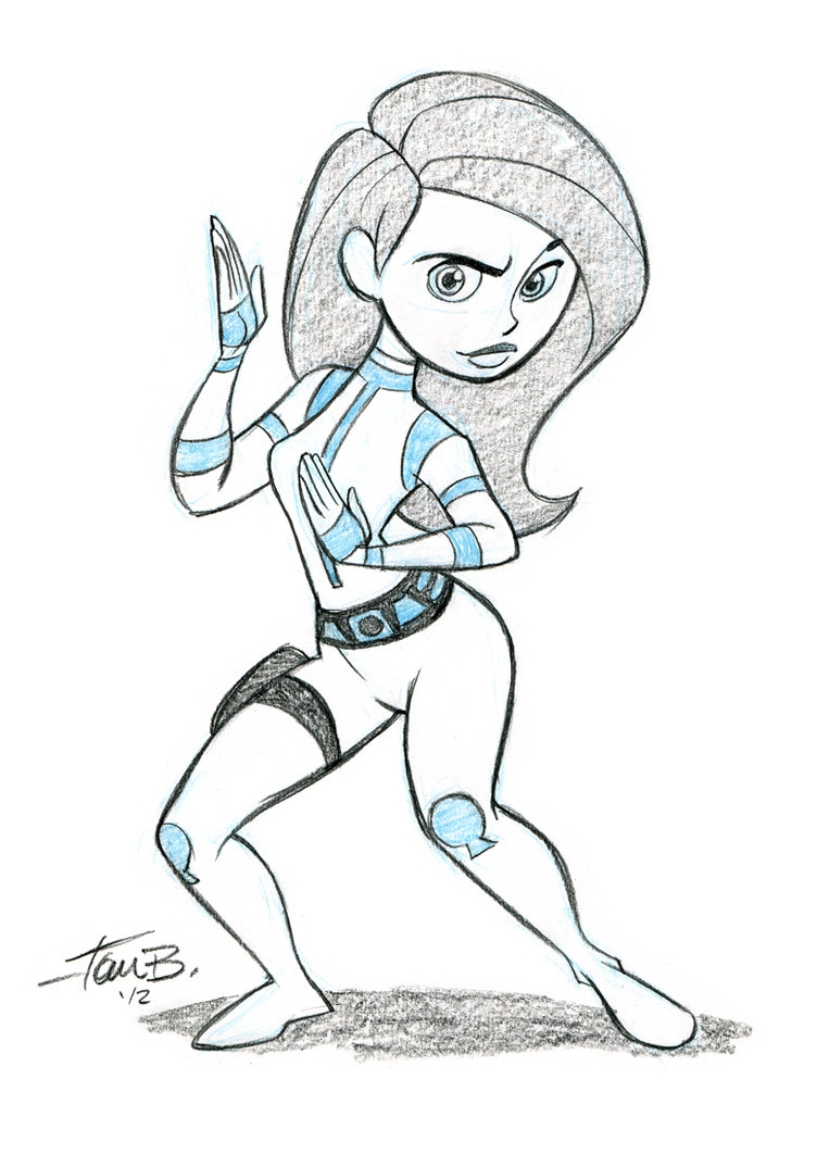 752x1062 Tom Bancroft Kim Possible (So The Drama Battlesuit) 2012, In - Kim Possible Sketch