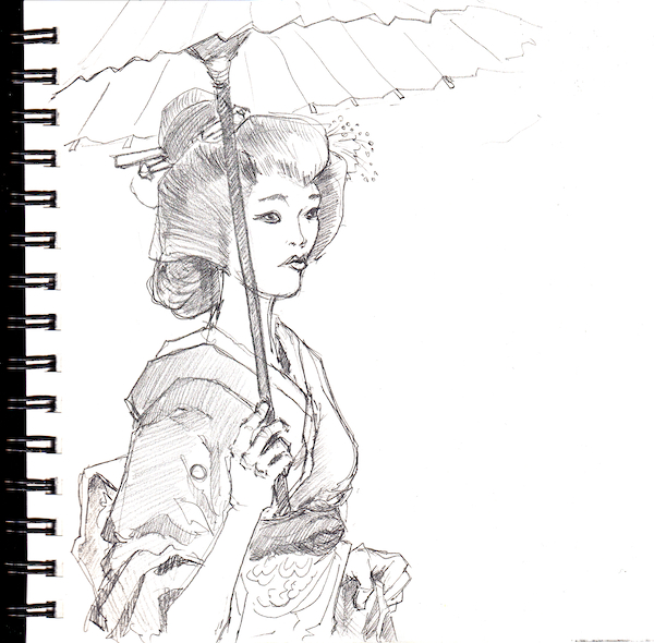 600x590 Kimono Sketch Andres Kwon - Kimono Sketch