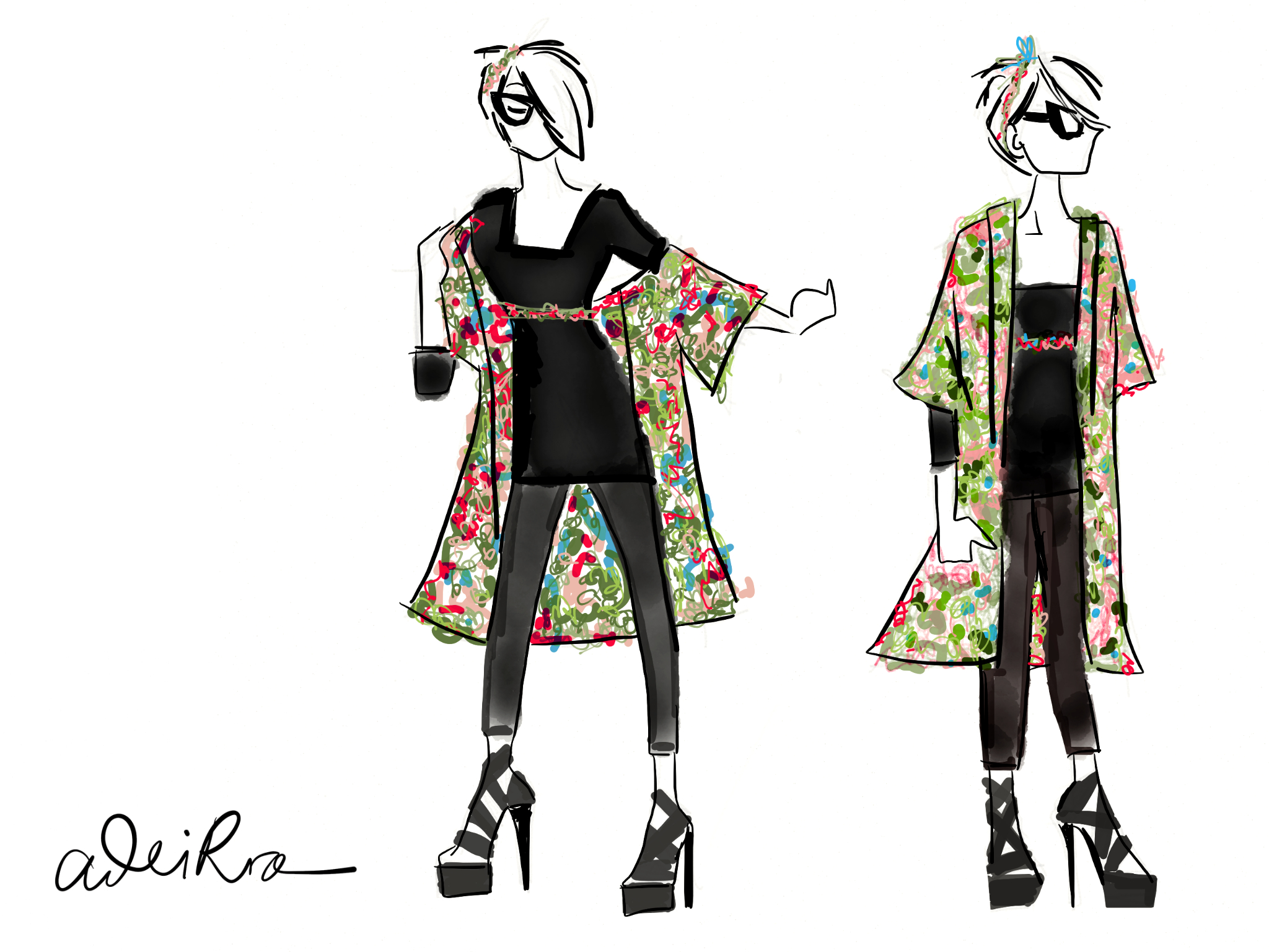 2048x1536 Sketch A D E I R R A - Kimono Sketch