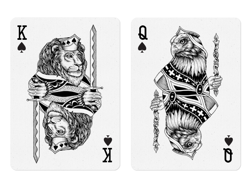 800x600 King And Queen Spades Dribbble By Jason Thornton - King And Queen Sketch