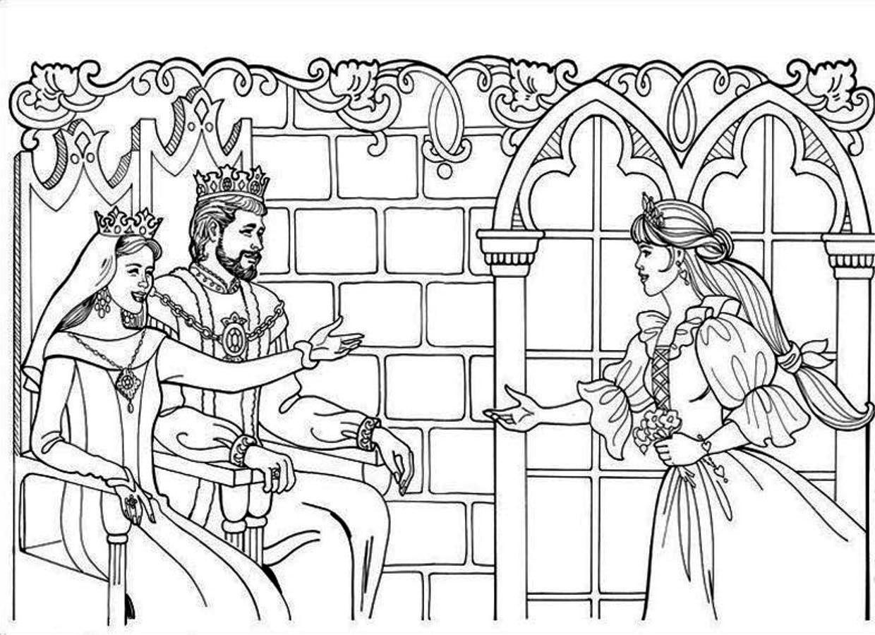 1240x900 King And Queen Coloring Pages Family Story Between King - King And Queen Sketch