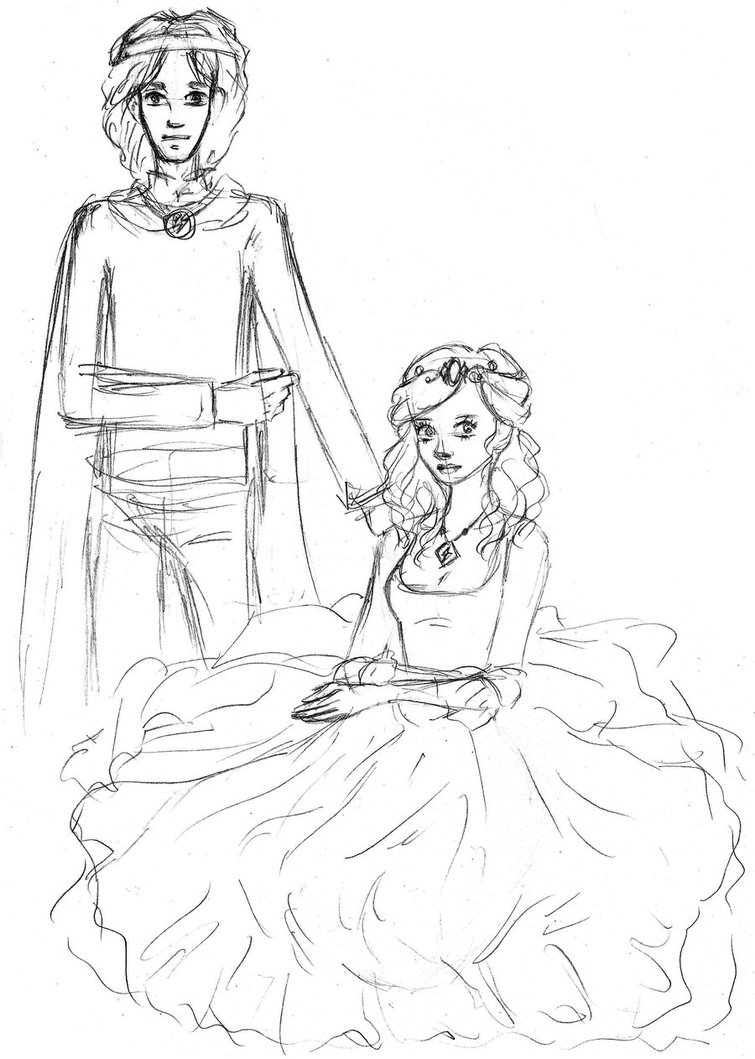 755x1059 Lightning King And Queen Lucia. Sketch By Radian The Art - King And Queen Sketch
