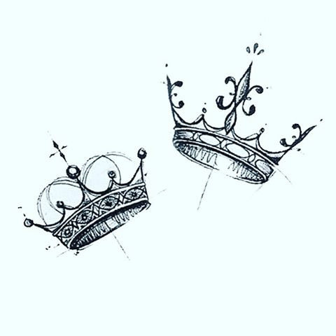 480x480 Sketch Style King Queen Crowns. Dm Me For Appointments - King And Queen Sketch