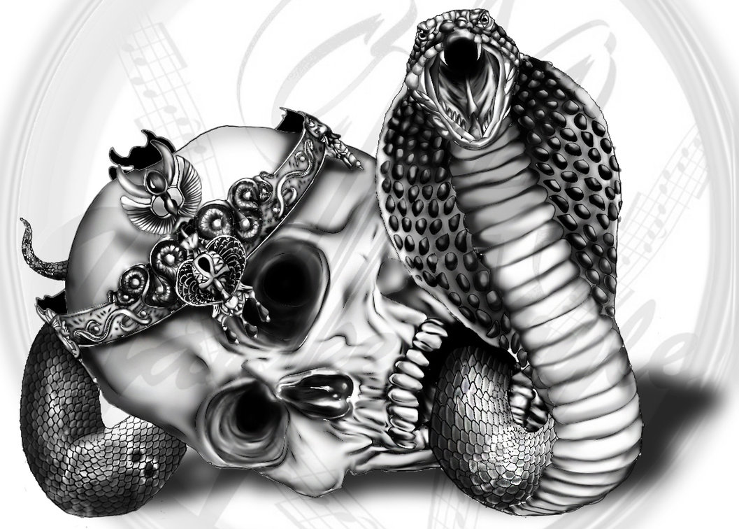 1057x756 King Cobra Tattoo By Yankeestyle94 - King Cobra Sketch