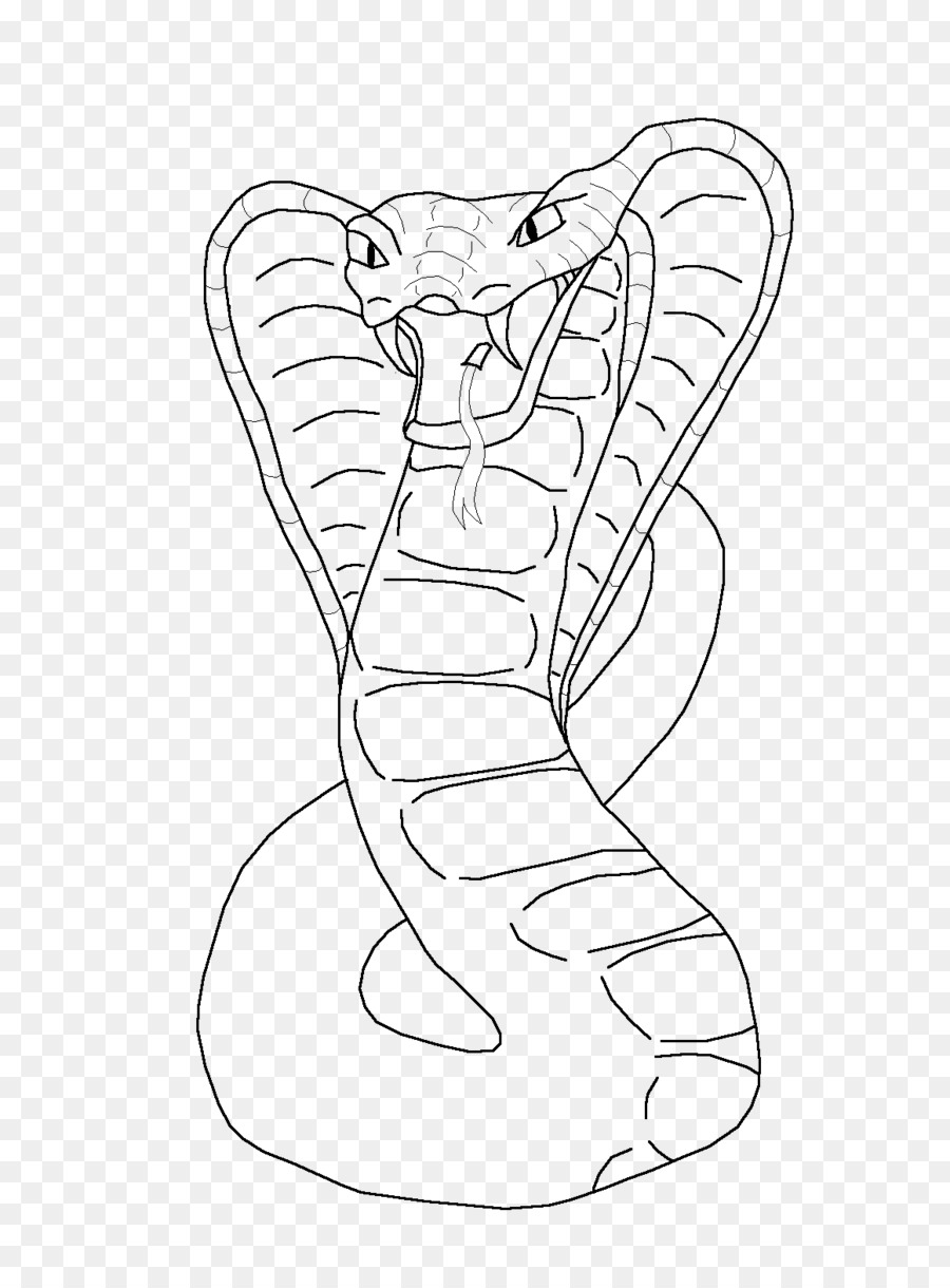 900x1220 Snake Line Art King Cobra Drawing - King Cobra Snake Sketch
