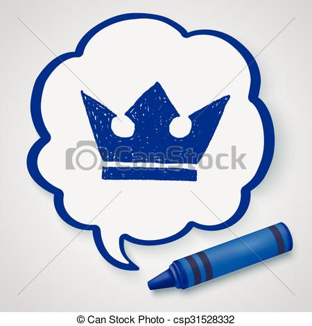 450x470 Doodle King Crown Vectors - King Crown Sketch