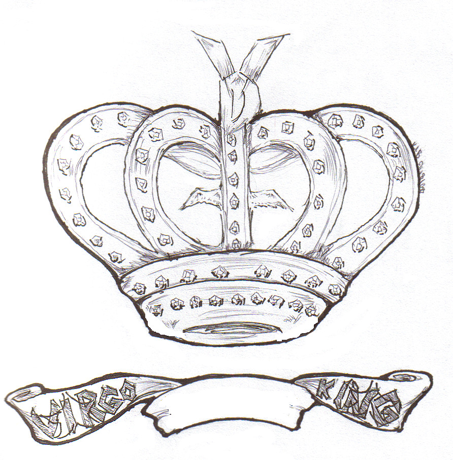 892x907 King Crown Sketch - King Crown Sketch