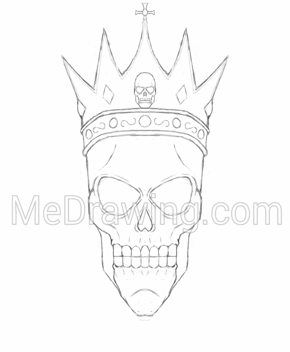 929x1126 King Crown Sketch - King Crown Sketch