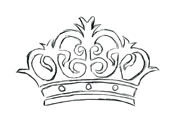 600x450 Crowns Coloring Pages Crown - King Crown Sketch