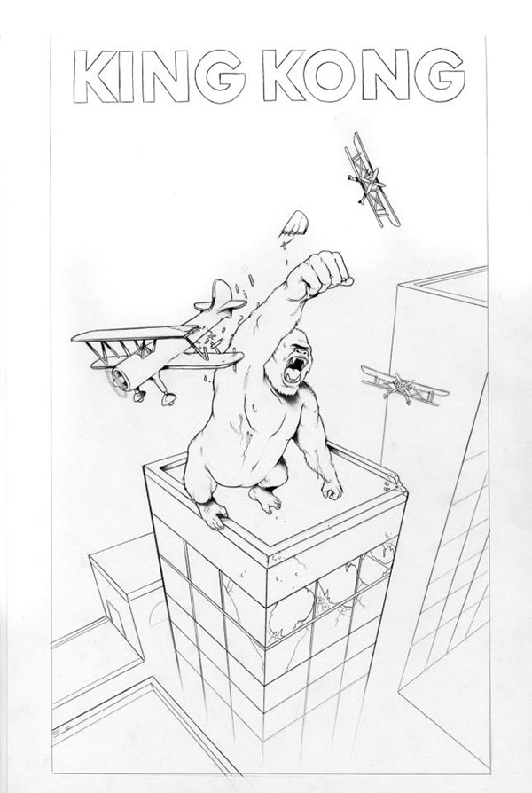 600x894 King Kong On Ccs Portfolios - King Kong Sketch