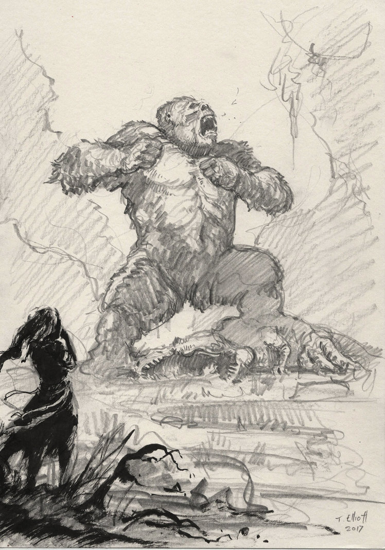 748x1069 King Kong Sketch By Art Tool - King Kong Sketch