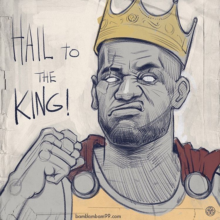 750x750 Lebron James Hail To The King Sketch Sports Graphics - King Sketch