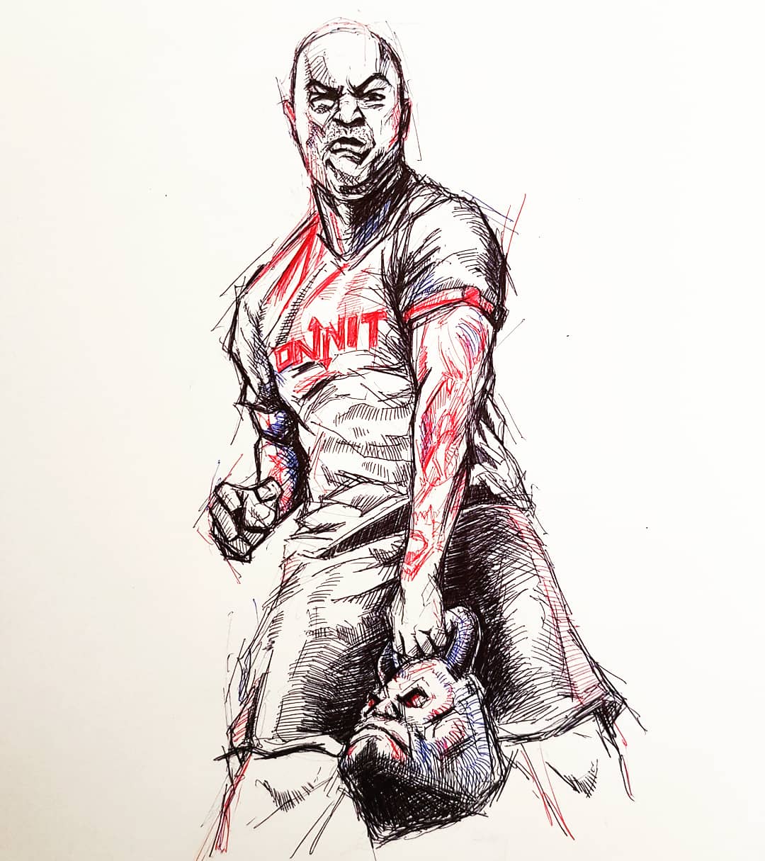1080x1215 Quick Ballpoint Sketch Of The King Joe Rogan. No Prelim Sketch - King Sketch