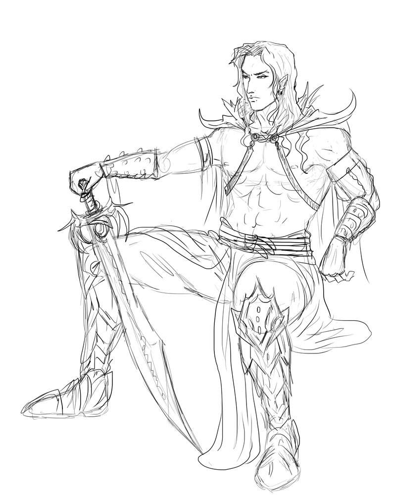 800x1000 Rise Of The King Sketch By Destinyfall - King Sketch