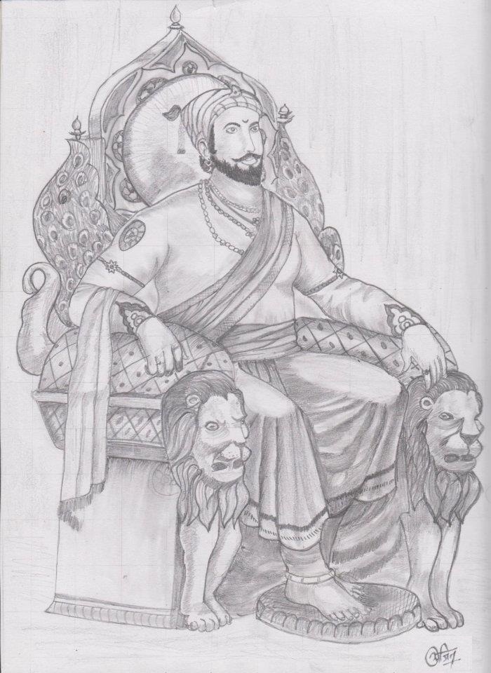 700x960 Sketch Of Great King Shiva Ji - King Sketch
