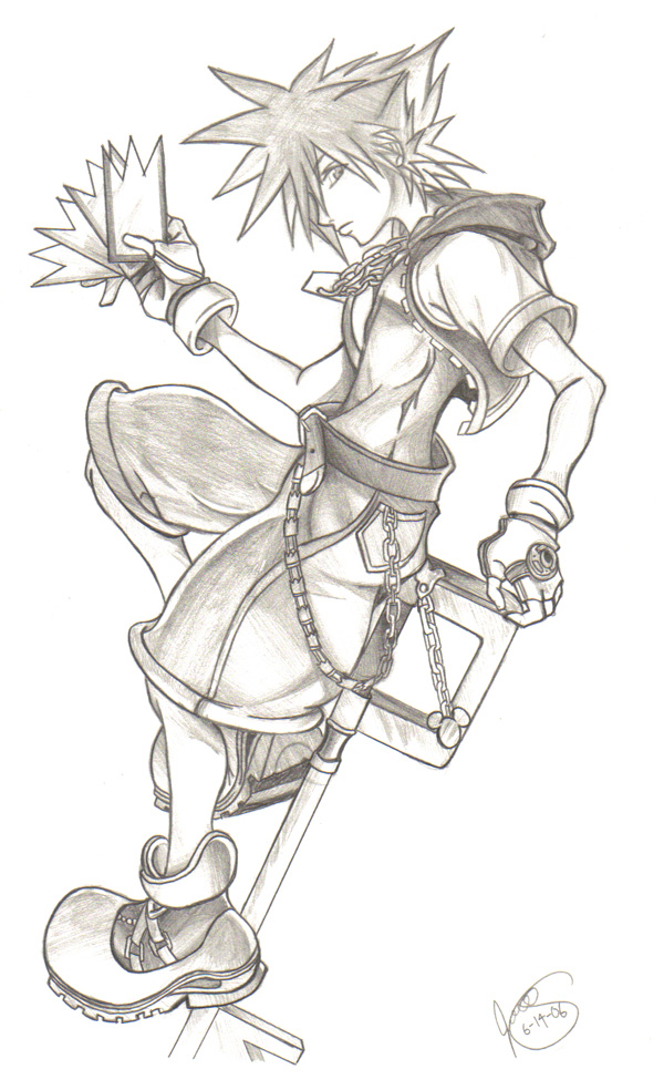 Kingdom Hearts Sketch at PaintingValley.com | Explore collection of ...