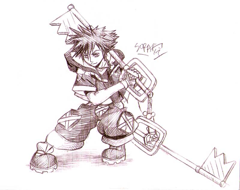 800x634 Kingdom Hearts 2sora Sketch By Xiaobai - Kingdom Hearts Sketch