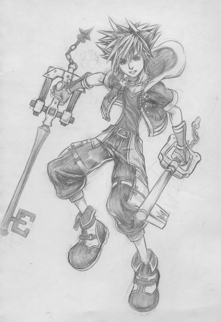 Kingdom Hearts Sketch at PaintingValley.com | Explore collection of ...