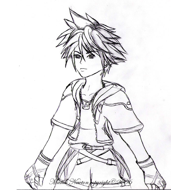 Kingdom Hearts Sketch at PaintingValley.com | Explore collection of ...