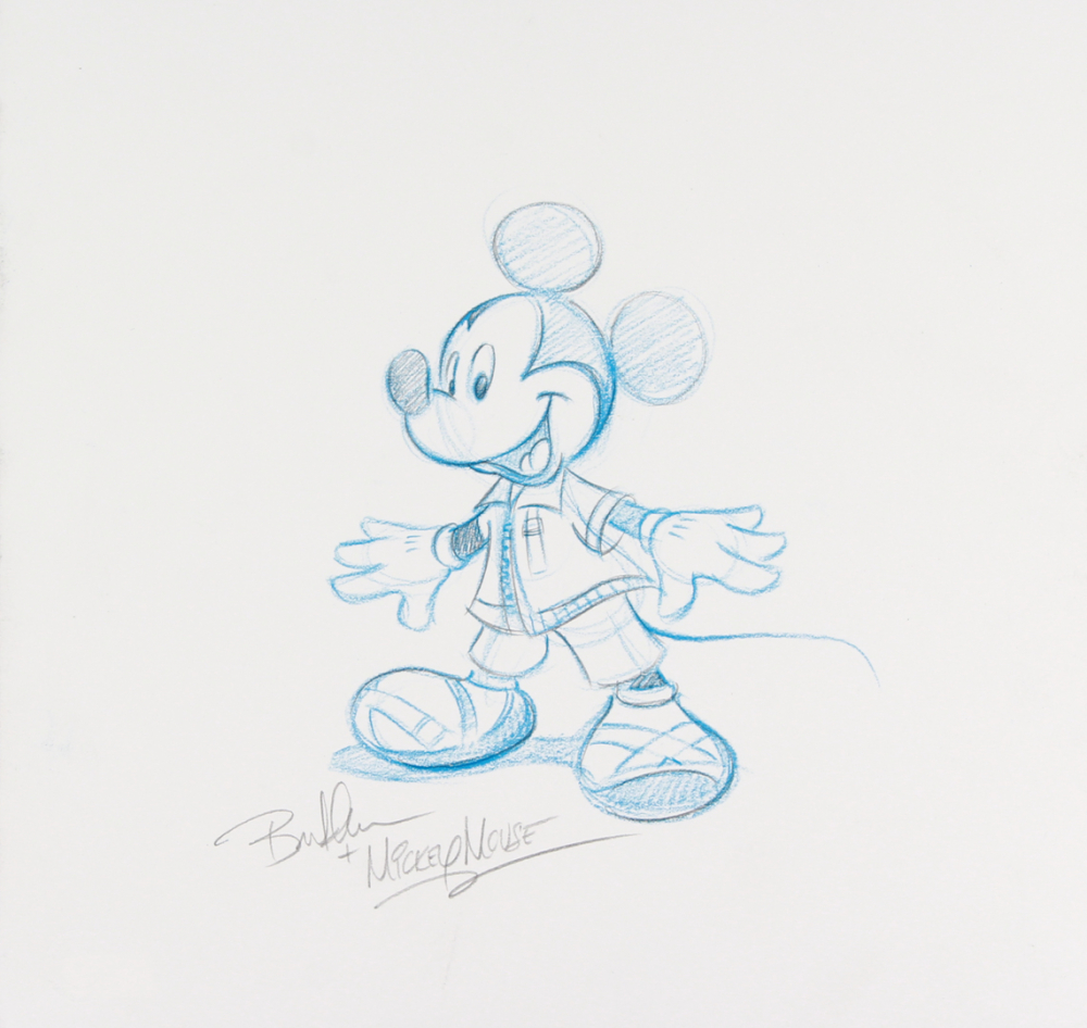 1000x946 Online Sports Memorabilia Auction Pristine Auction - Kingdom Hearts Sketch