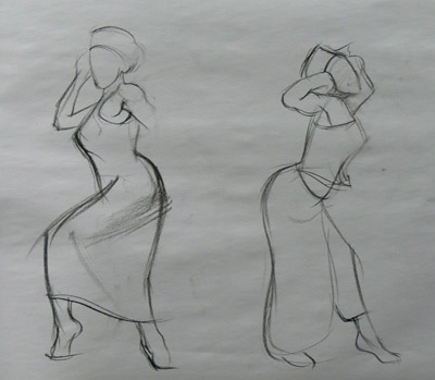 400x349 Figure Drawings Artflail - Kingly Figure Sketch