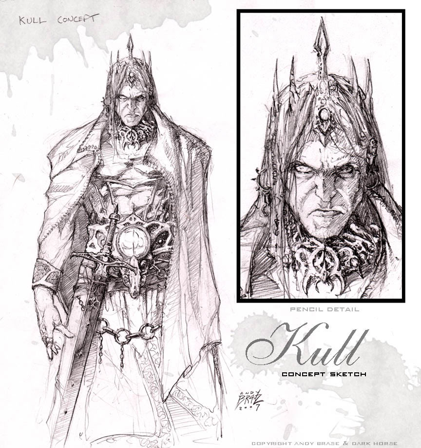 864x918 Kull Concept Sketch By Andybrase - Kingly Figure Sketch