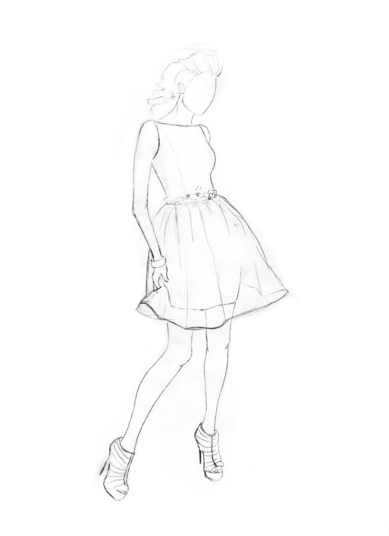 1275x1754 Custom Fashion Sketch Illustrations La Mode - Kingly Figure Sketch