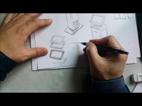 480x360 Kiosk Design Sketch By 4tentouch - Kiosk Sketch