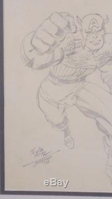 226x400 Jack Kirby Signed Original Pencil Art Captain America Marvel Comics - Kirby Sketch