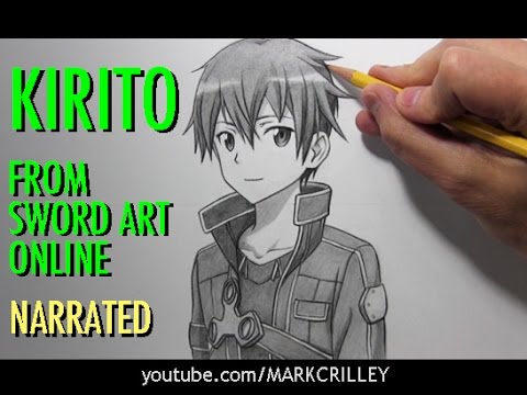 480x360 How To Draw Kirito From Sword Art Online - Kirito Sketch