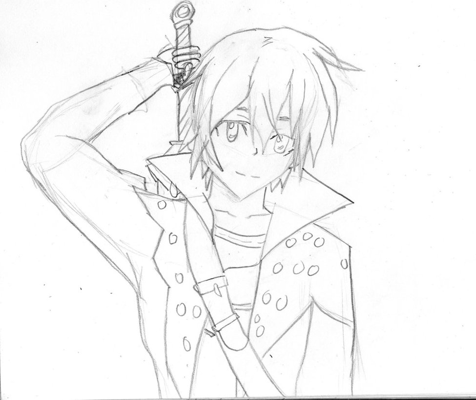 975x819 Kirito Sketch By Tigernose123 - Kirito Sketch
