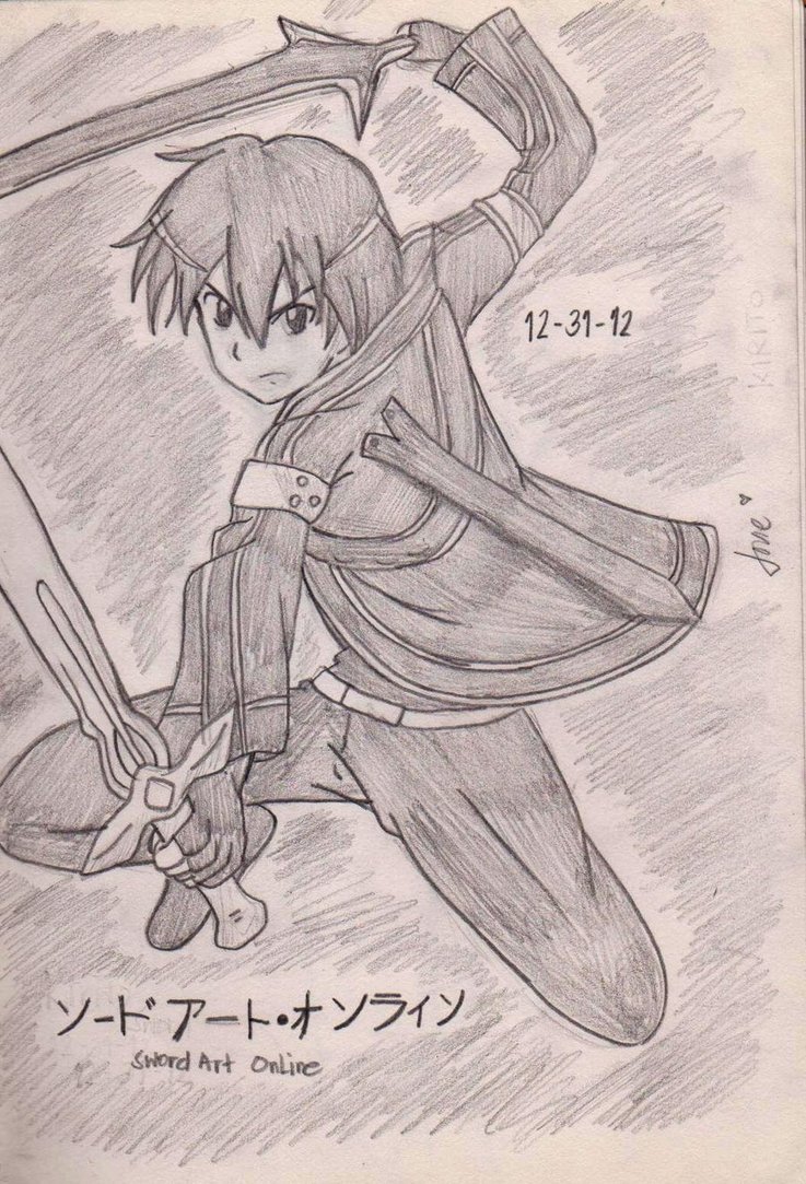 737x1083 Soa Kirito Kun (Sketch) By Janesmee - Kirito Sketch