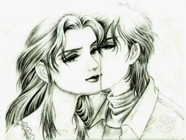 640x480 Kiss - Kiss Pencil Sketch