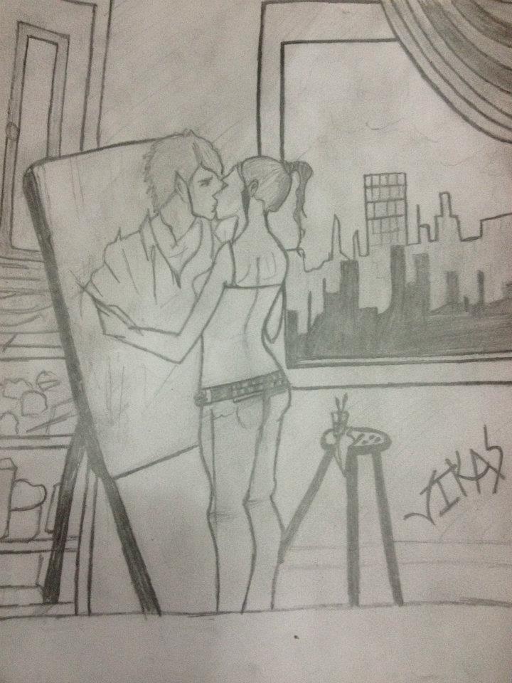 720x960 Sketch Of Dream Kiss - Kiss Pencil Sketch