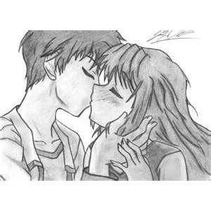 300x300 Drawn Kisses Sketch - Kiss Sketch