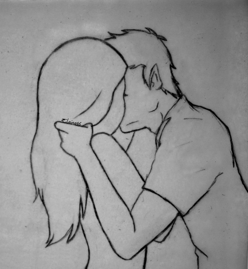 858x932 Kiss Kiss... Sketch. By Elaina96 - Kiss Sketch