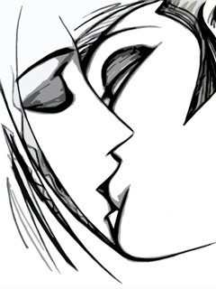 240x320 Download Kiss Sketch 240 X 320 Wallpapers - Kiss Sketch