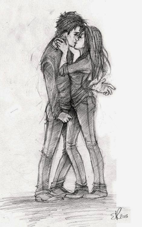 470x750 Kiss Sketch Of Boy And Girl Sketches Of Couples - Kiss Sketch Image