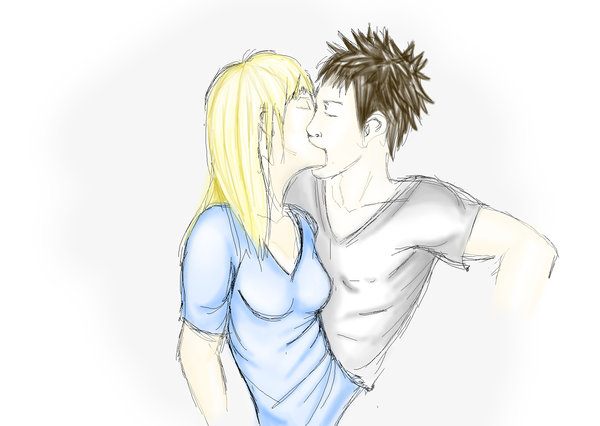 600x426 Kiss Sketch By Freyabigg - Kiss Sketch Image