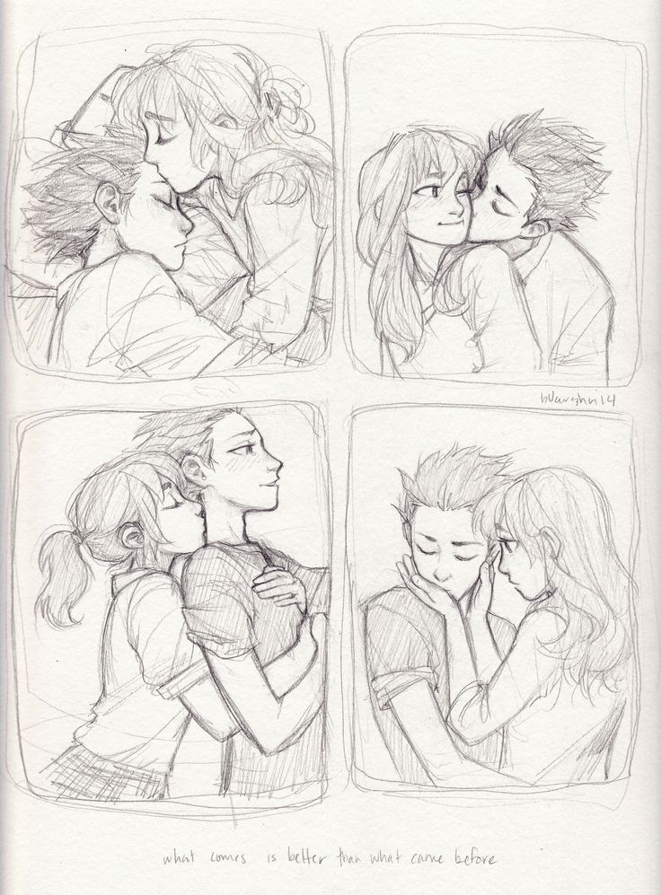 736x997 Drawn Kiss Cute Anime - Kissing Anime Sketch