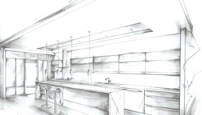 Kitchen Cabinet Sketch at PaintingValley.com | Explore collection of ...