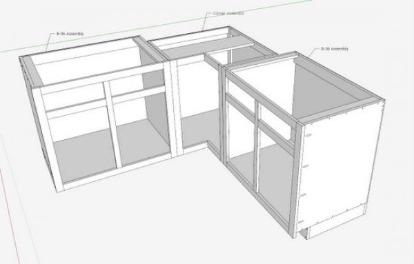 600x383 Kitchen Cabinets - Kitchen Cabinet Sketch